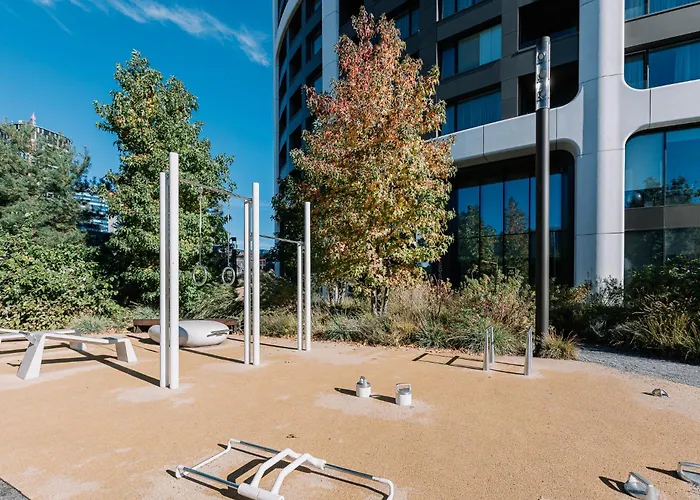 Апартаменти Skau Sky Park Blue By Zaha Hadid 21 Floor 2 Tower Panoramic View Free Parking *