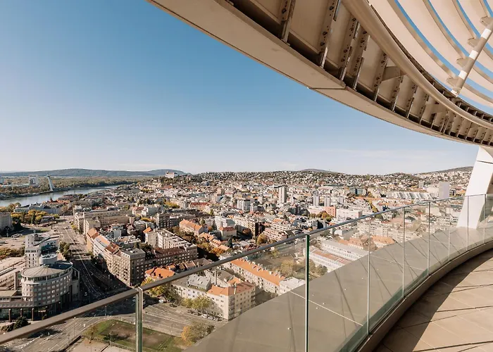 Skau Sky Park Blue By Zaha Hadid 21 Floor 2 Tower Panoramic View Free Parking * Bratislava