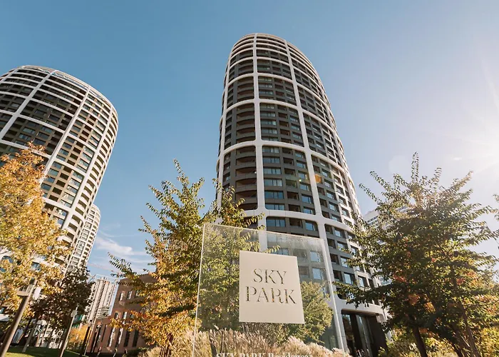 Апартаменти Skau Sky Park Blue By Zaha Hadid 21 Floor 2 Tower Panoramic View Free Parking